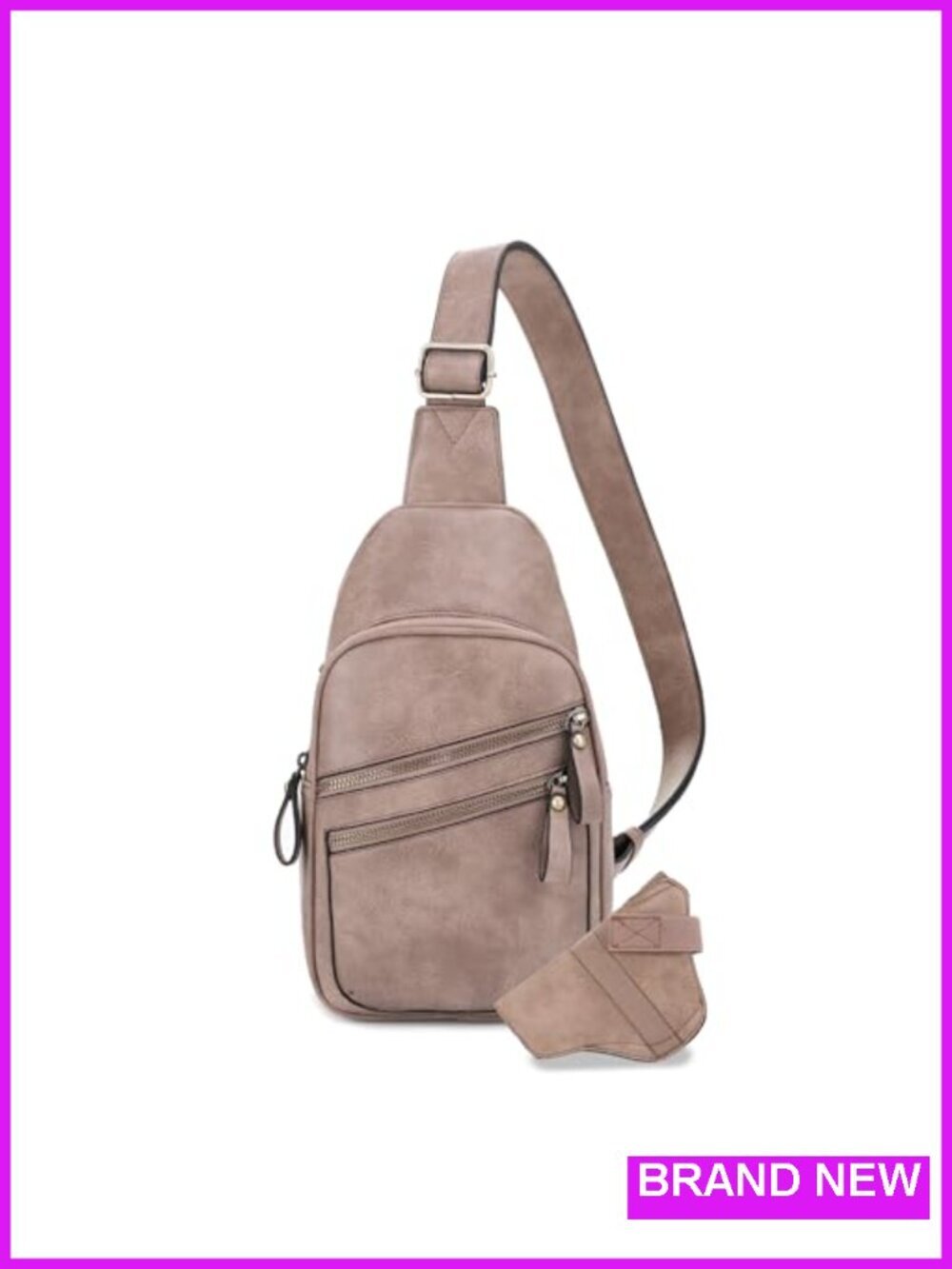 Multi-Pocket Concealed Carry Crossbody Backpack Purse Faux Leather